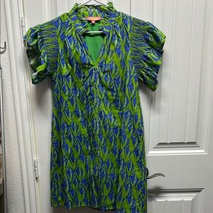THML Green and Blue Patterned Dress
